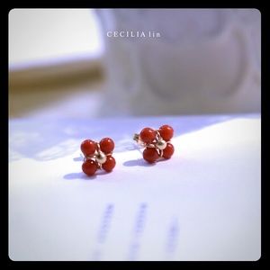 Sweet Red Gemstones Eardrops